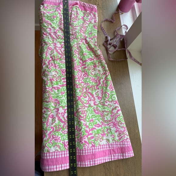 Lilly Pulitzer Sienna Strapless A-line Dress Size 4 Pink Floral Corset Party - Picture 6 of 7